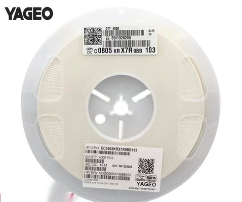 Ceramische Multilayer Condensatoren 0805 het Met een laag bedekken Meature X7R 103K/50V van MLCC