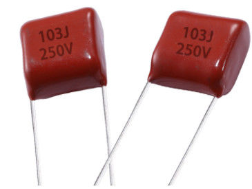kwaliteit  Red 0.01 UF Metallized Polyester Film Capacitor Voltage Proof fabriek