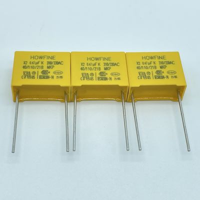 kwaliteit  UL 275V MPX X2 Safety Capacitor 474K/310V P15 D4 Anti Interference fabriek