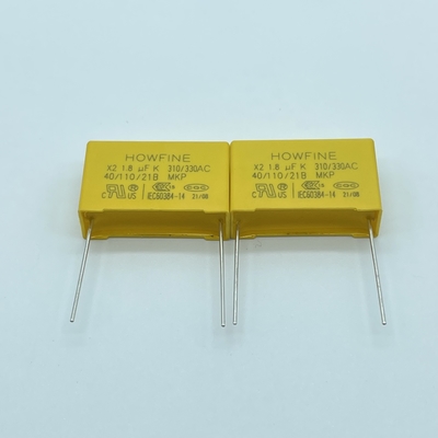 De Condensator van de het Polypropyleenfilm van CQC 1.8uF Metalized, de Multifunctionele Condensator van SMD X2